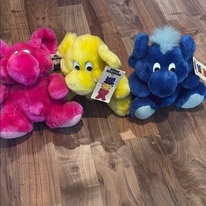Set of 3 Kodak kilotons stuffed toys : focus, shutter & rewind